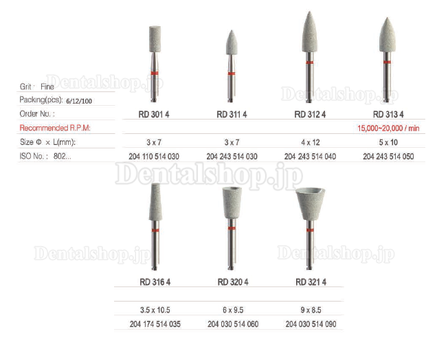 Toboom®RDラバーダイヤモンドポリッシャー|研磨用ポイント通販