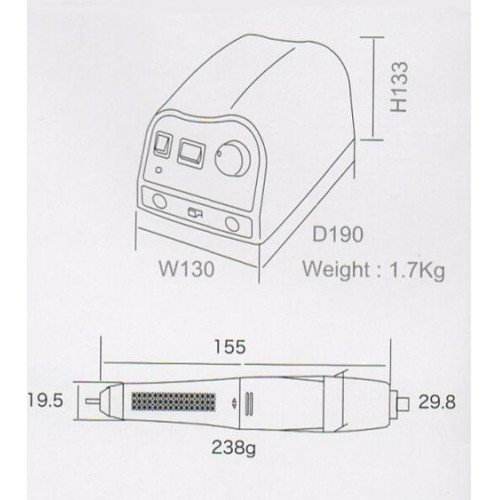 SAESHIN®マイクロモーターStrong206-103L