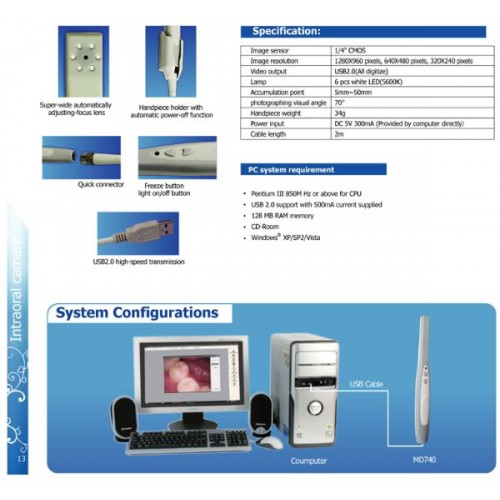 口腔内カメラ MD740 USB接続