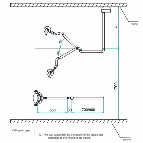 Saab® P106A 歯科手術用LEDライト・手術用照明器（28W）