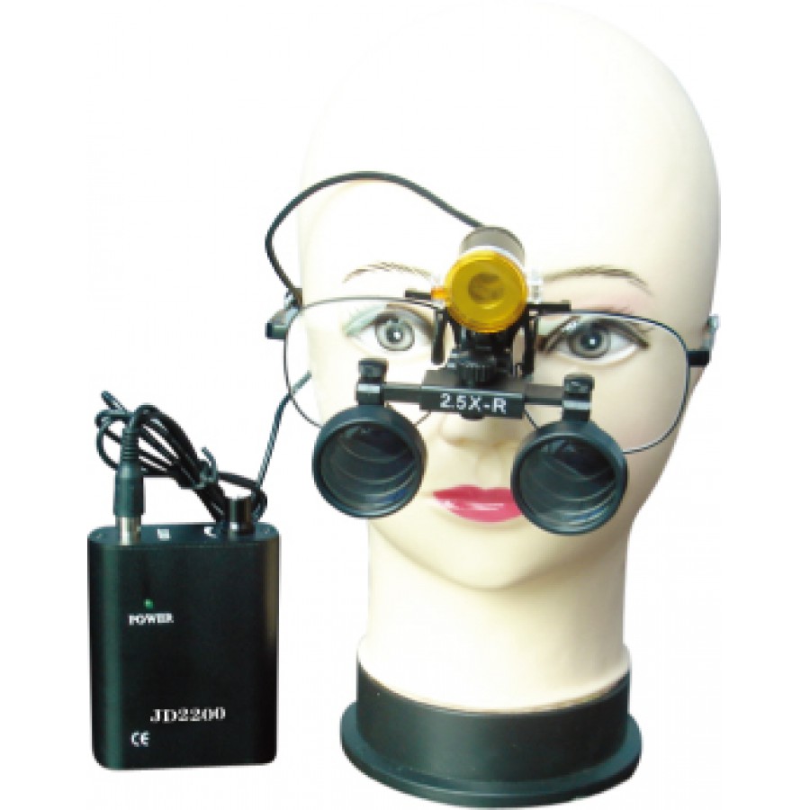 Micare® 歯科用双眼ルーペ4.0倍拡大鏡＆ポータブルLEDヘッドライトJD2200 セット