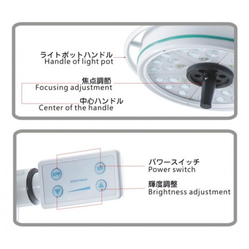 KD-2036D-1 36LED歯科医療用ライト手術用無影灯照度の深さ調整可能(天井取付け)