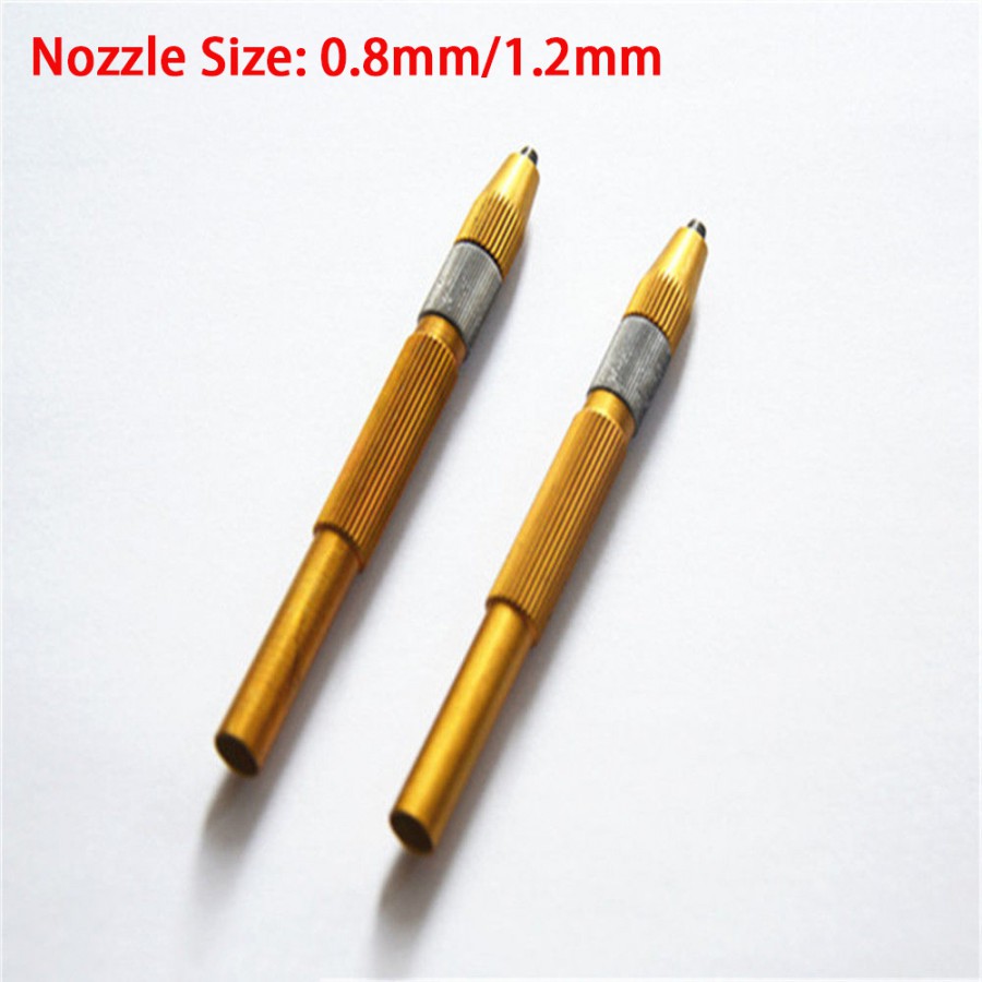 2Pcs サンドブラストペン 歯科ラボ機器サンドブラスターに適用　0.8mm/1.2mm