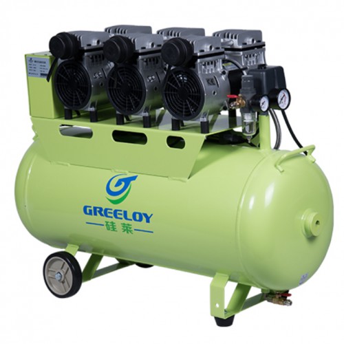 Greeloy GA-63XY 歯科用オイルレス エアーコンプレッサー 90L ドライヤーと消音ケース付き