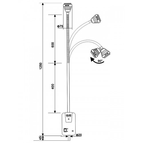 KWS KD-2035W-1 35W ハロゲンフロアプロップ 医療検査ライト