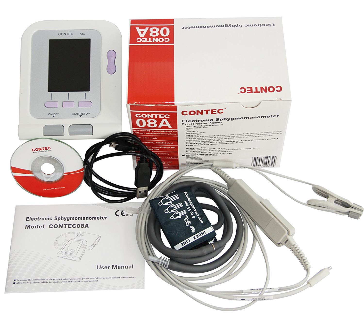 CONTEC08A-VET 動物用血圧計 デジタル血圧モニター デジタル血圧計 獣医/動物NIBP + SPO2プローブ|血圧計 通販-Dentalshop.JP