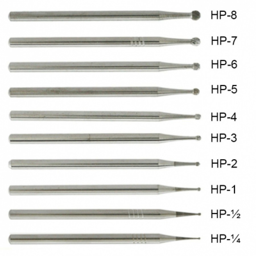 10Pcs Wave Dental歯科技工用カーバイドバー ストレートハンドピース用 ラウンドHP 1/4 1/2 1 2 3 4 5 6 7 8 10＃バー