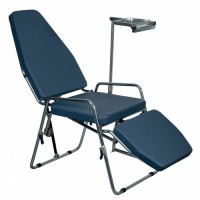 Greeloy GU-P101 折り畳み式歯科用ポータブル診療チェア ステンレス鋼フレーム器具トレイ 黒いバックパック付き