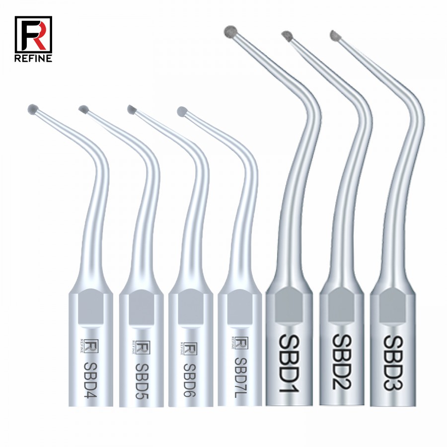 5Pcs Refine®超音波スケーラーチップ 虫歯除去チップ SBD1 SBD2 SBD3 SBD4 SBD5/6 SBDR SBDL SBD7L SBD7R...