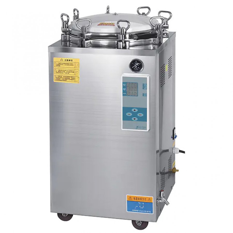 JIBIMED LS-LD 35L/ 50L/ 75L/ 100L/ 120L/ 150L 縦型オートクレーブ滅菌器 105℃ - 134℃ LED ディスプレ...