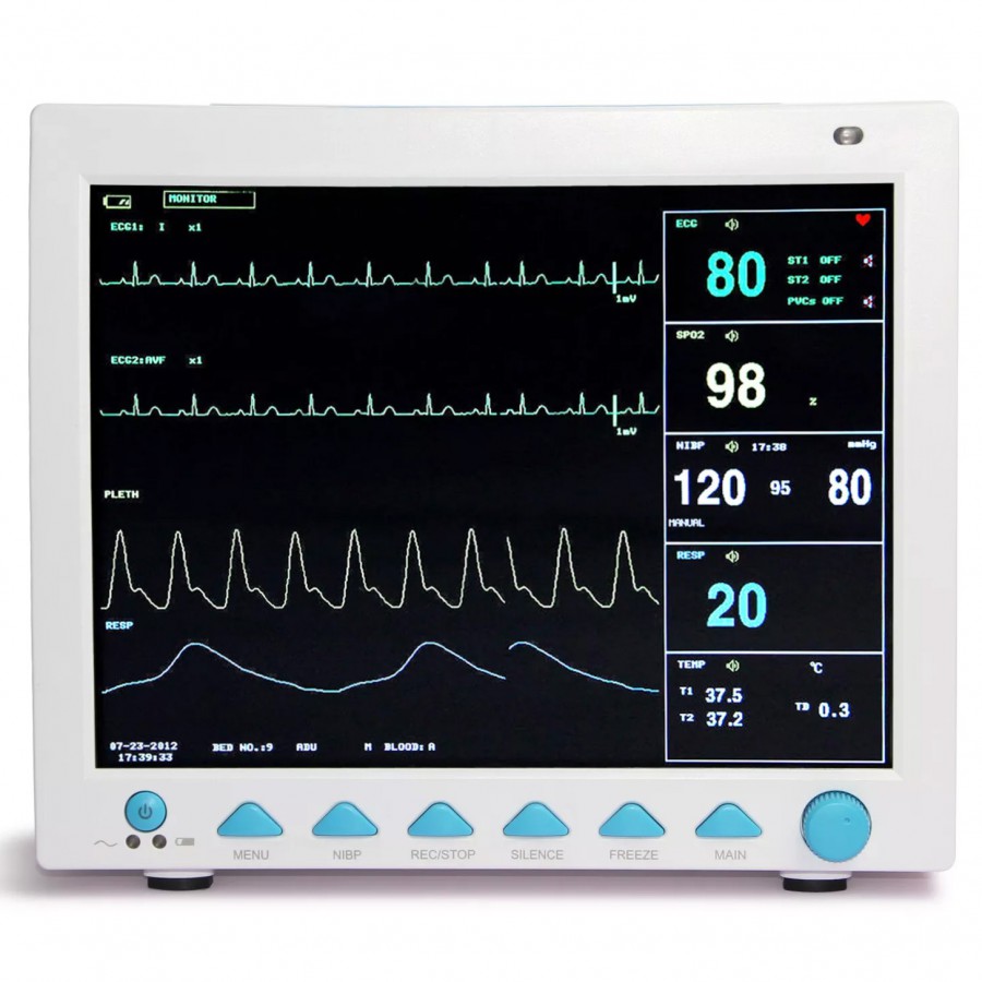 COMTEC® CMS8000患者モニタ心電図、APO2、NIBP、RESP,2-TEMP、PR機能搭載