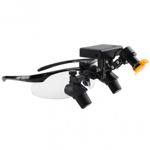 4.0X 450mm エルゴフリップ アップルーペ歯科人間工学放大镜 + 5W LED 歯科拡大鏡ライト
