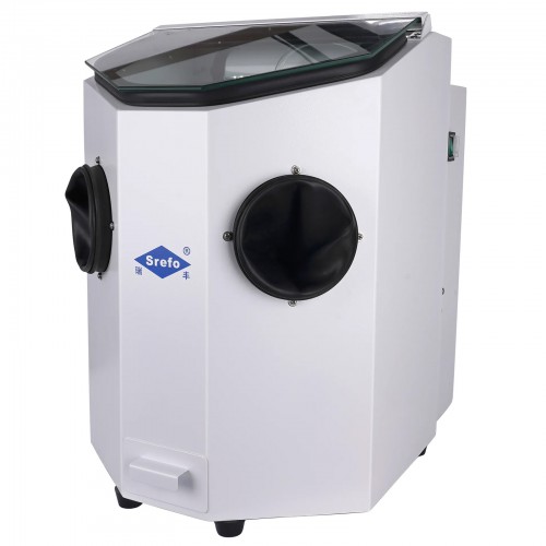 Srefo R-605 歯科ラボ用コランダムサンドブラスター サンドブラスト防塵ボックス（LEDライト付き）
