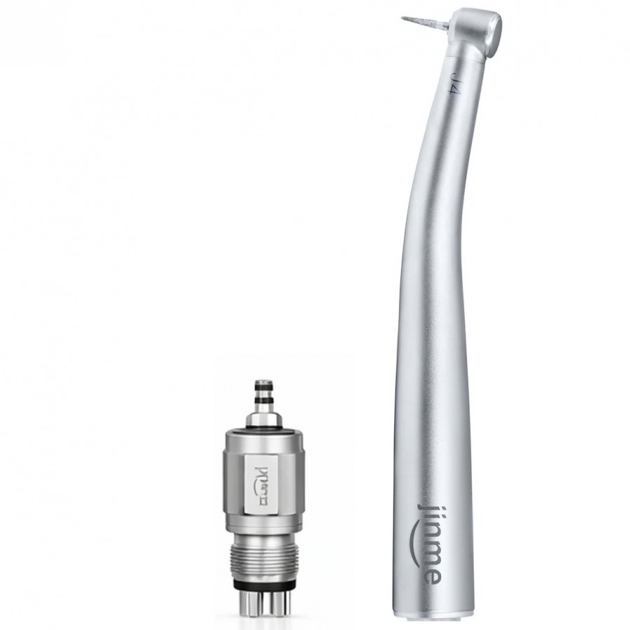 Jinme® J4歯科用子供向けタービンハンドピース(ミニヘッド、プッシュボタン、カップリング付き)