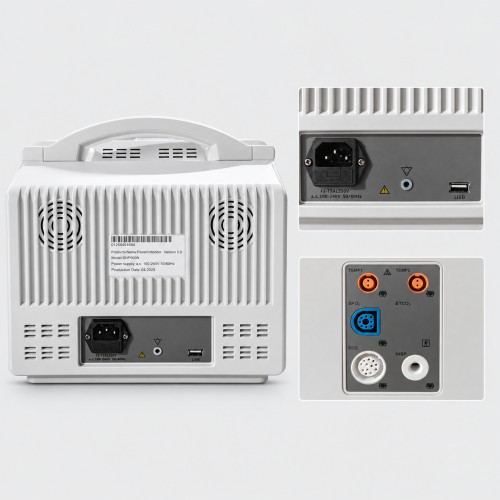 SINNOR SNP9000N 12インチ生体情報モニタ（6項目：心電図、呼吸、体温、非観血血圧、SpO2、脈拍）