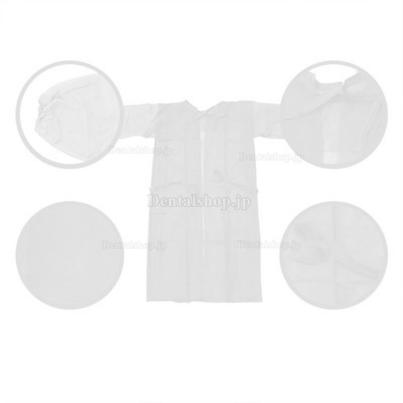 10pcs 使い捨て防護服 不織布隔離服 保護ガウン 作業服|医療用保護具通販-Dentalshop.JP
