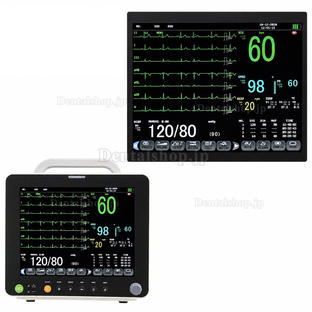 12インチ多項目患者生体情報モニタ(ECG/RESP/TEMP/NIBP/SpO2/PR) 12インチ多項目患者生体情報モニタ(ECG/RESP/TEMP/NIBP/SpO2/PR)