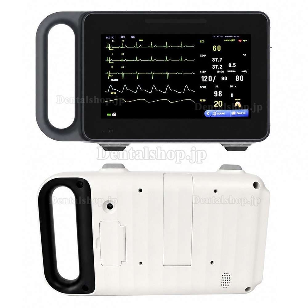 7インチタッチスクリーン搭載マルチパラメータ患者モニター（ECG/RESP/TEMP/NIBP/SpO2/PR）