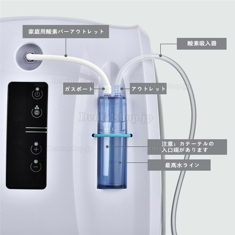 1-6L/min 30%-90%調整可能な酸素濃縮器 酸素発生器 霧化機能付き