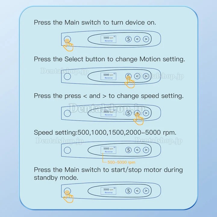 Betterway pmtc 用 コードレス ハンド ピース 10 スピード設定