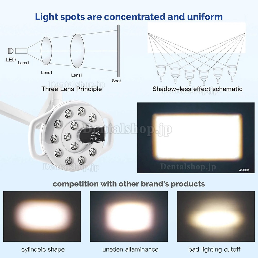 Bonin T12C 歯科治療用照明LEDライト(12個のLED電球)