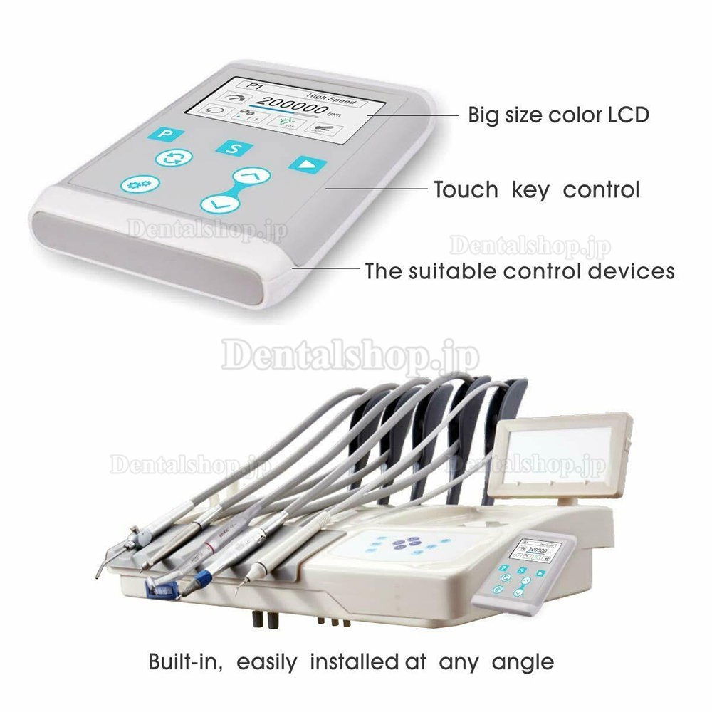 YUSENDENT COXO C-PUMA INT+ 電動LEDマイクロモーター + CX235C7-1 1:5光ファイバーコントラアングルハンドピース