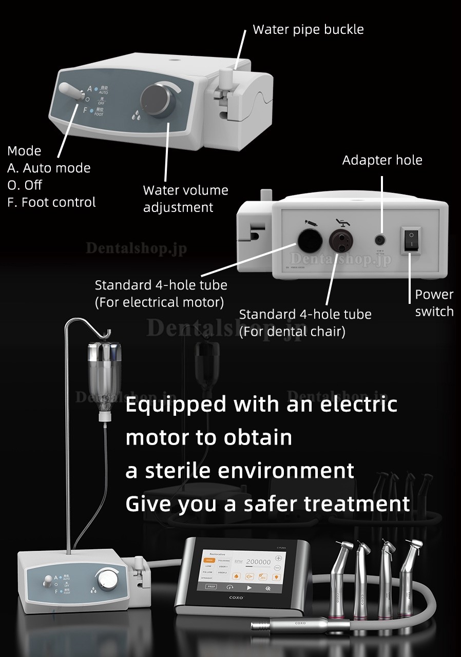 歯科用電気モーター用のスマートペリスタルティックポンプ自動給水システム