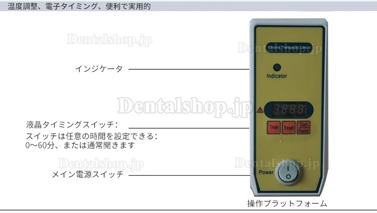 Bozhihan CQ-36 250W ビッグヘッド TDPランプ 理学療法機器 電子タイミング制御付き