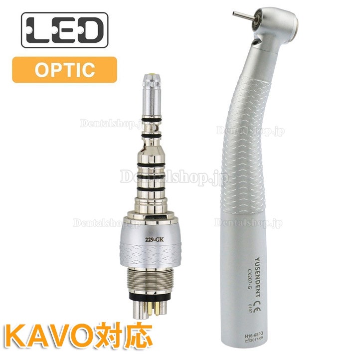 YUSENDENT® CX207-GK-PQ歯科用ライト付き高速タービン（KAVOと E677 LUX 歯科タービン