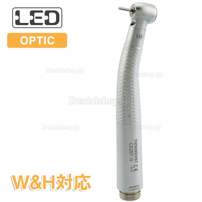 YUSENDENT® CX207-GWP歯科用ライト付き高速タービン(W&Hとコンパチブル、カップリング無し)