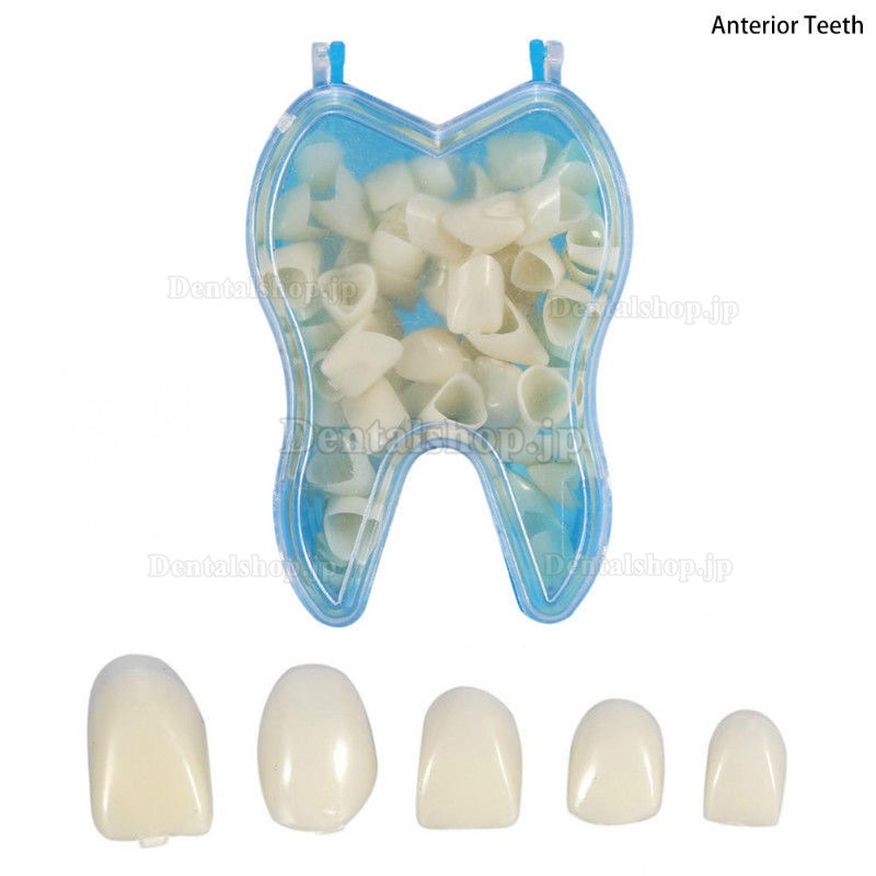 50PCS树脂歯科用臨時クラウン 前歯臼歯クラウン 人工歯