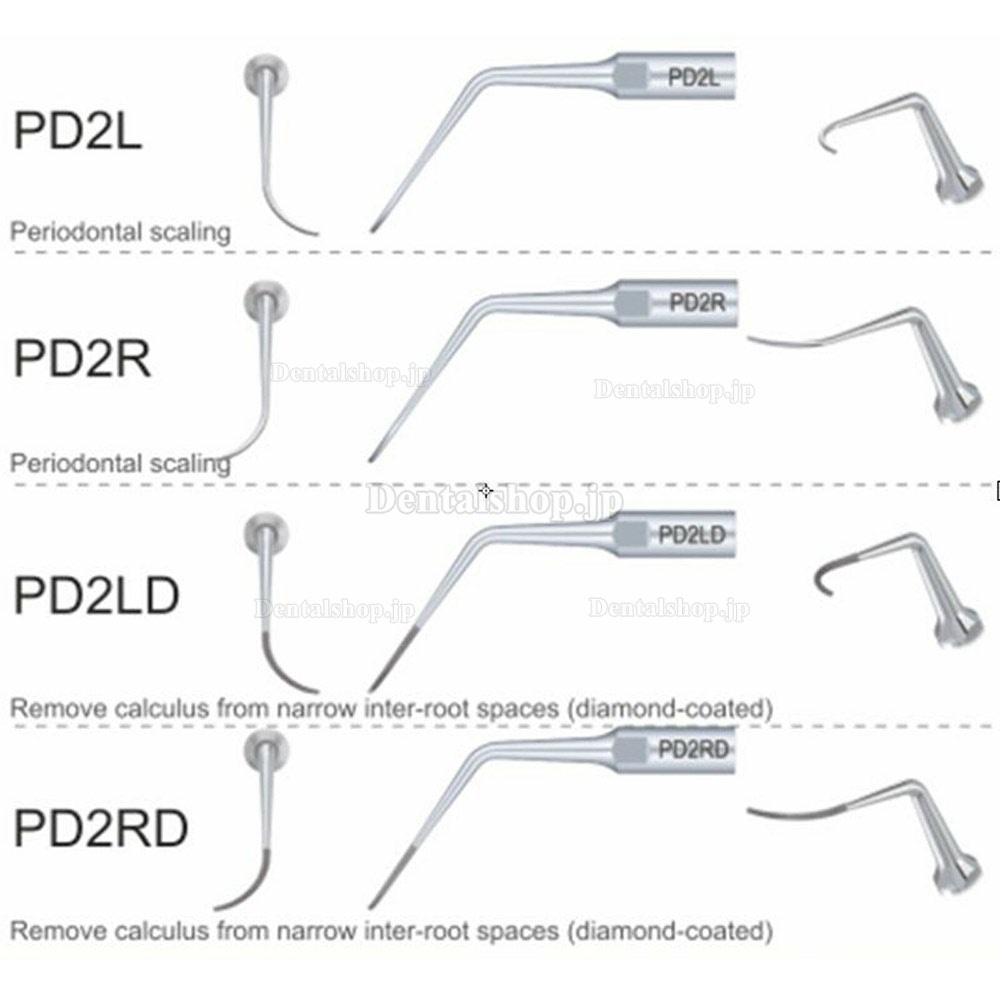 10Pcs Woodpecker DTE 歯科用超音波スケーラーチップ 歯周スケーリング用チップ Satelec NSK対応