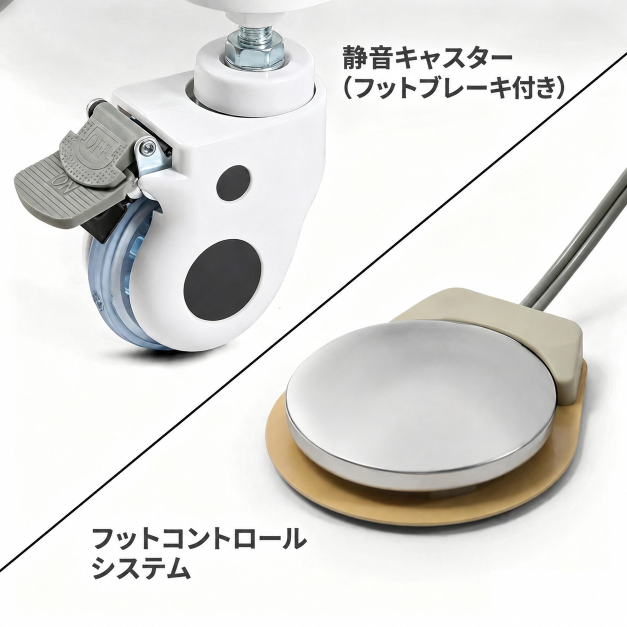 歯科用可動式診療用トレーテーブル(4穴仕様)、エアコンプレッサーおよび昇降機能付き 歯科用可動式診療用トレーテーブル(4穴仕様)、エアコンプレッサーおよび昇降機能付き