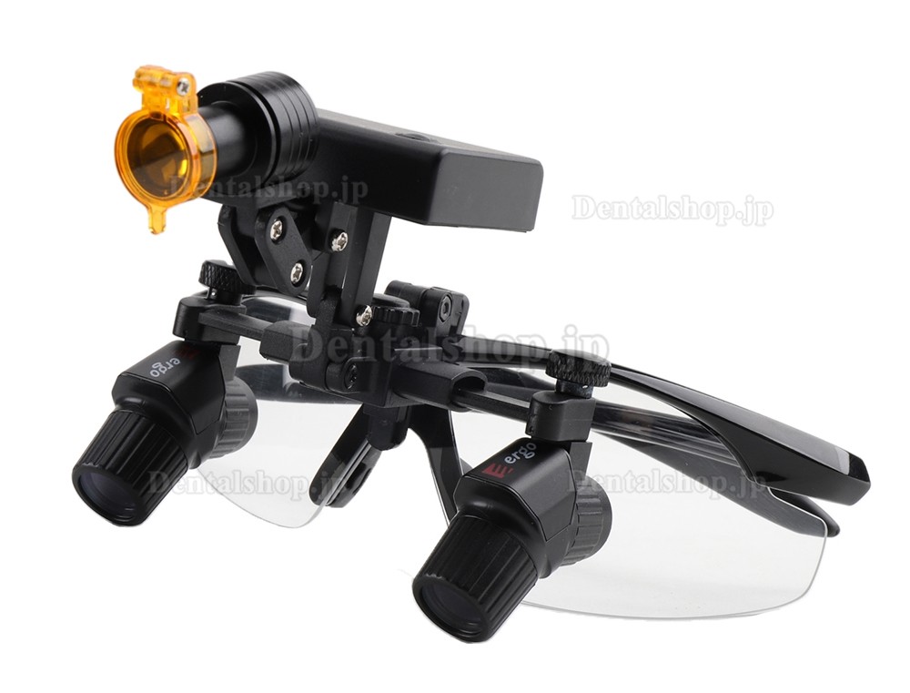 4.0X 450mm エルゴフリップ アップルーペ歯科人間工学放大镜 + 5W LED 歯科拡大鏡ライト
