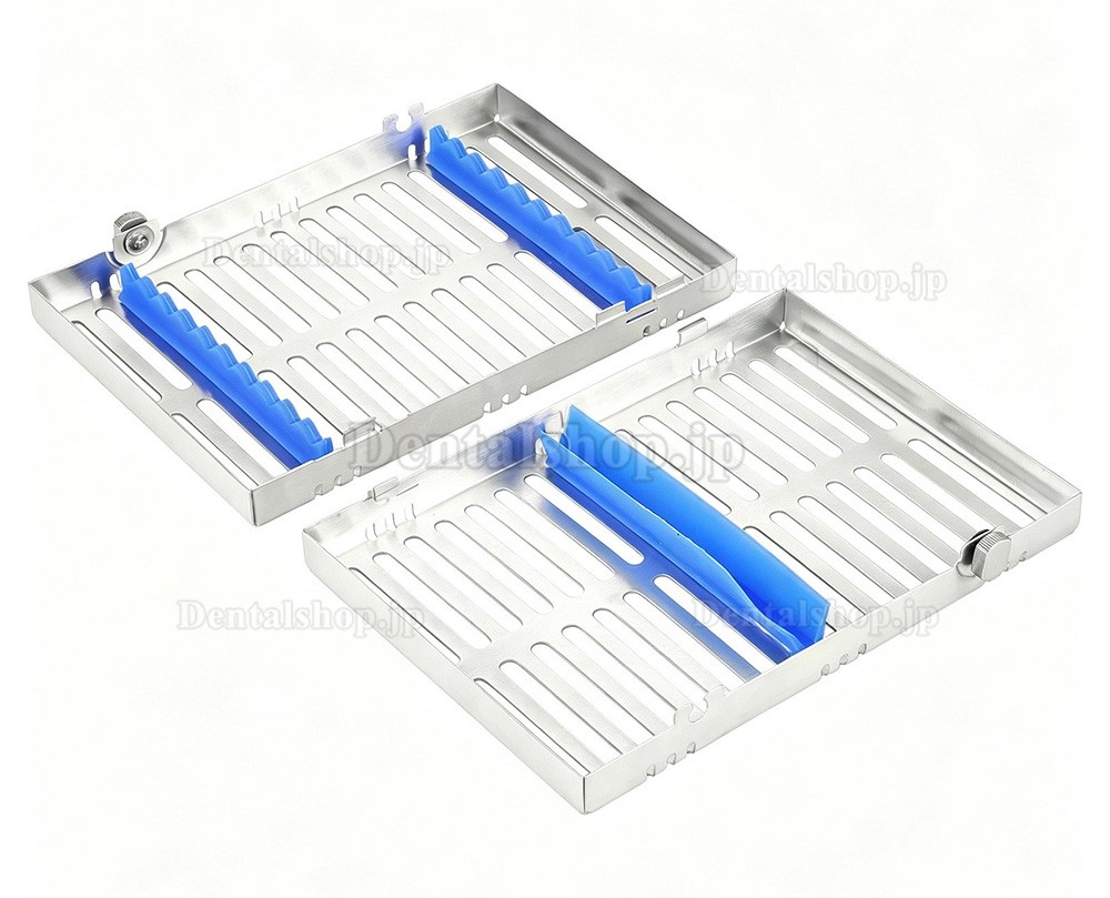 5点セット 歯科用ステンレス鋼インスツルメントカセット (1箱に歯科用器具10本を収納可能) 5点セット 歯科用ステンレス鋼インスツルメントカセット (1箱に歯科用器具10本を収納可能)