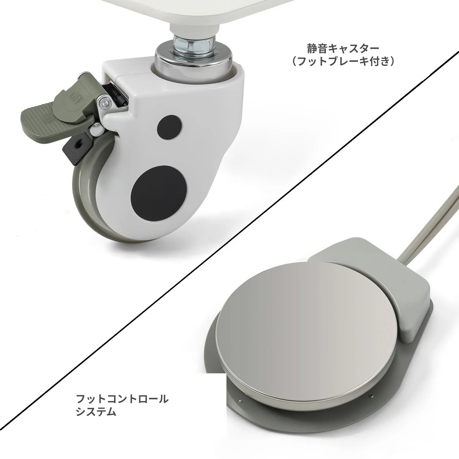 歯科用移動式診療用トレーテーブル（歯科用ランプ、エアコンプレッサー、ウッドペッカースケーラー、光重合器付き）