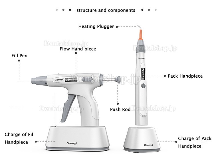 BYOND Denwell-4 歯科用ガッタパーチャ充填システム 根管充填器具 （D-Pack 加熱ペン+ D-Fill 充填ガン）