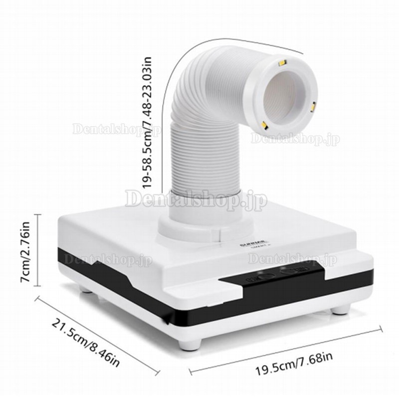 60W 強力なポータブル歯科技工所デスクトップ集塵機 掃除機 LEDライト付き