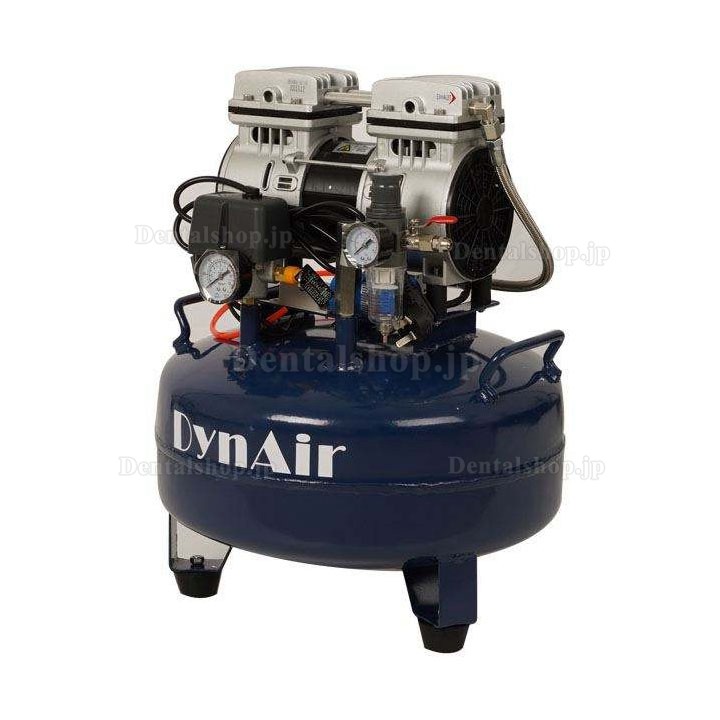 Dynamic DA5001 歯科オイルレス エアコンプレッサー 22L タンク 0.55kW/0.75HP