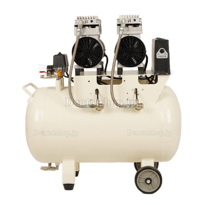 Dynamic AT160-60 歯科用オイルフリーエアコンプレッサー 50Lタンク 1.5KW/2HP