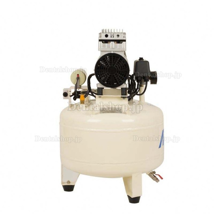Dynamic AT80-38 歯科用サイレントオイルフリーエアコンプレッサー 30Lタンク 0.75kW/1HP