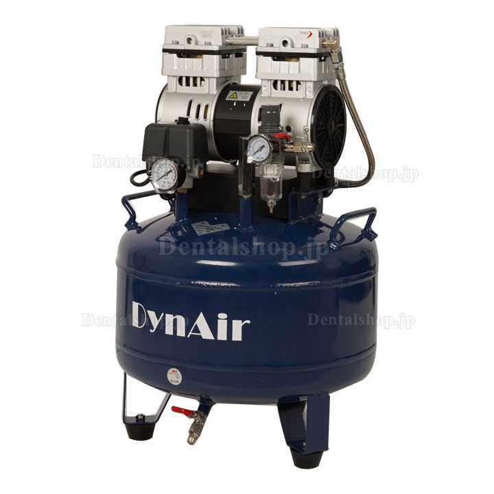 Dynamic DA7001 歯科オイルフリー エアコンプレッサー 30L タンク 0.75kW/1HP
