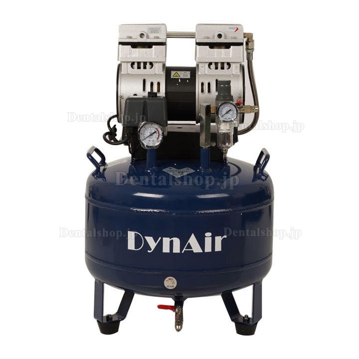 Dynamic DA7001 歯科オイルフリー エアコンプレッサー 30L タンク 0.75kW/1HP