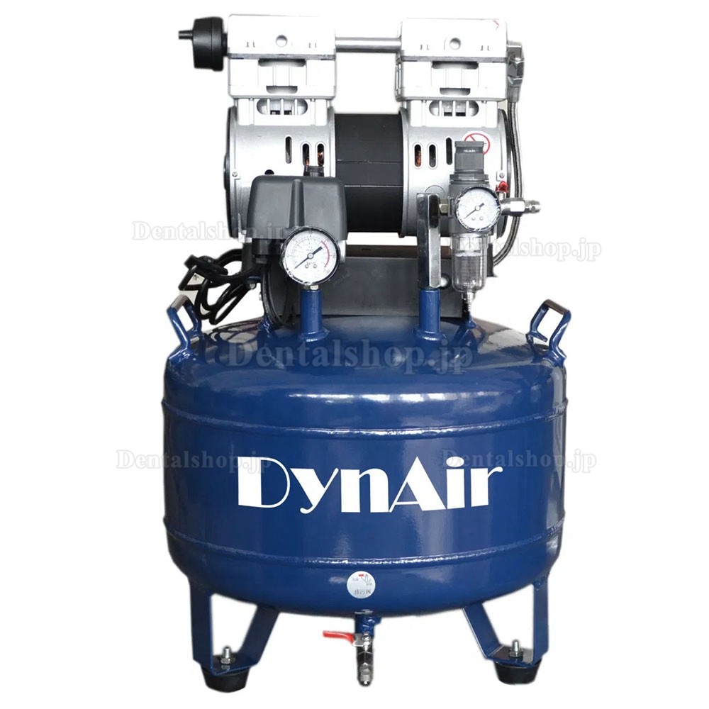 Dynamic DA7001 歯科オイルフリー エアコンプレッサー 30L タンク 0.75kW/1HP