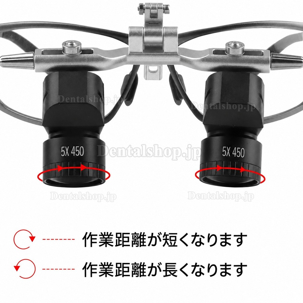 5.0倍 48° 歯科用エルゴ双眼ルーペ(5W LED歯科用ヘッドライト付き) 5.0倍 48° 歯科用エルゴ双眼ルーペ(5W LED歯科用ヘッドライト付き)