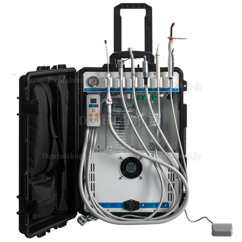 Greeloy® GU-P208 ポータブル歯科ユニット + 歯科用電動モーター + 光重合器 + スケーラー Greeloy® GU-P208 ポータブル歯科ユニット + 歯科用電動モーター + 光重合器 + スケーラー