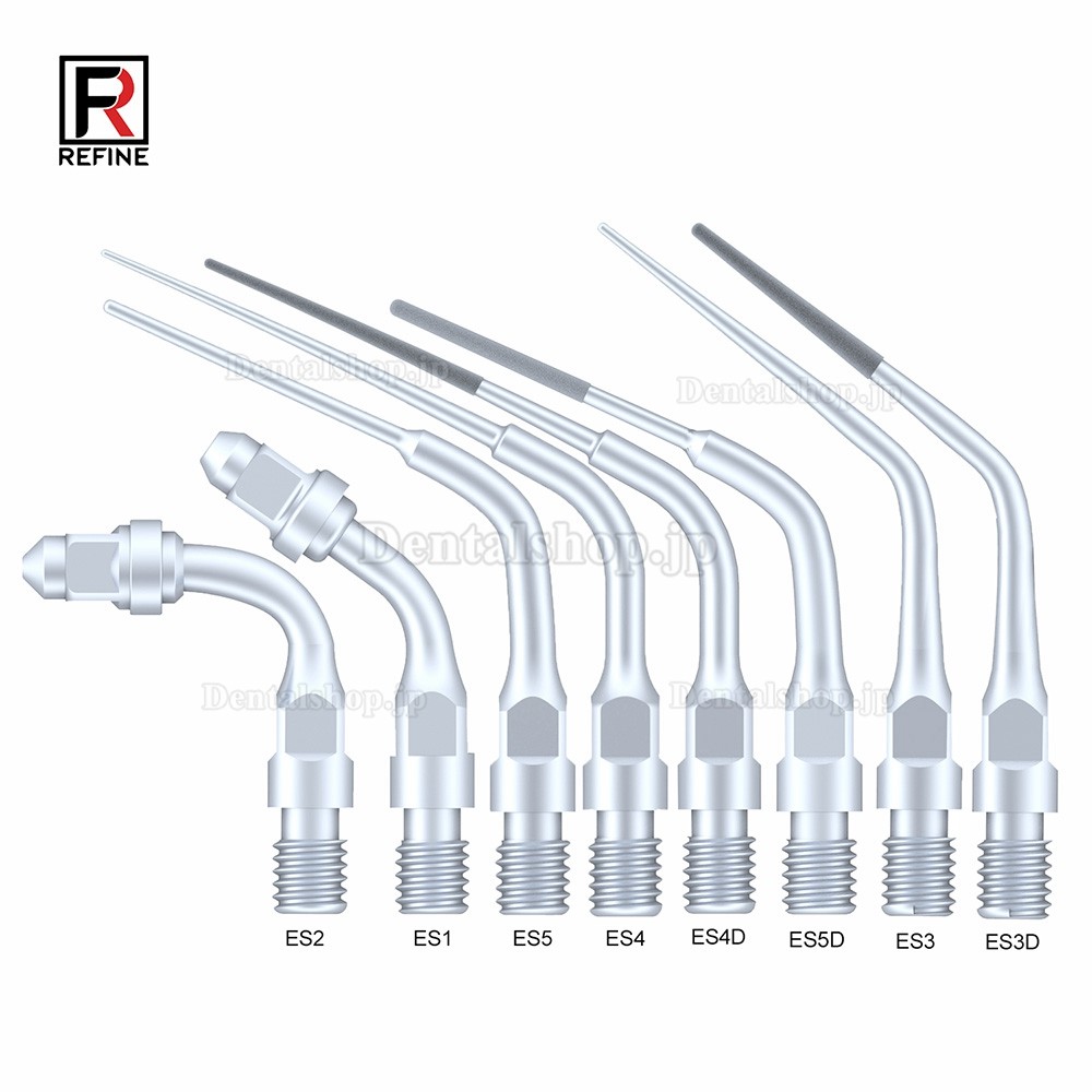 5Pcs Refine® 歯科用エアースケーラー根管チップ スケーラーチップ ES3D ES4D ES5D ES10D ES14 ES14D ES15 ES15D Sironaエアスケーラーに適用