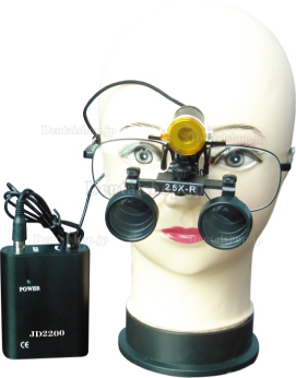 Micare® 歯科用双眼ルーペ2.5倍拡大鏡＆ポータブルLEDヘッドライトJD2200 セット