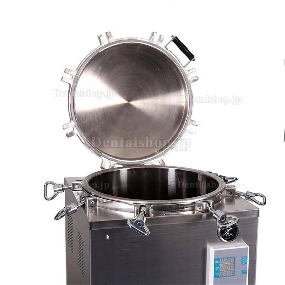 JIBIMED LS-LD 35L/ 50L/ 75L/ 100L/ 120L/ 150L 縦型オートクレーブ滅菌器 105℃ - 134℃ LED ディスプレイ