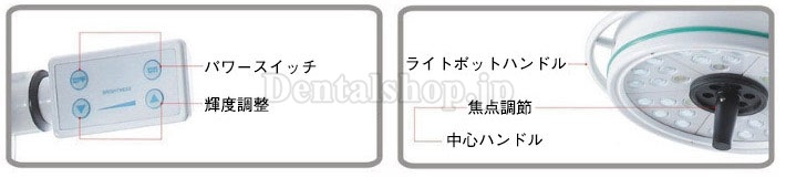 KD-2036D-3 36LED歯科医療用ライト手術用無影灯照度の深さ調整可能(土台付き、スタンド式)